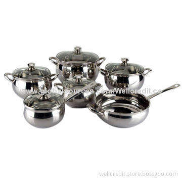 Hot sell 11pcs stainless cookware set in high quality